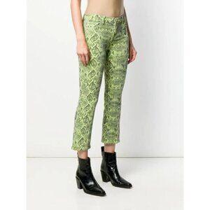 J Brand Denim Lime Boa Selena Mid-rise Cropped Boot JB002361 Jeans Size 26